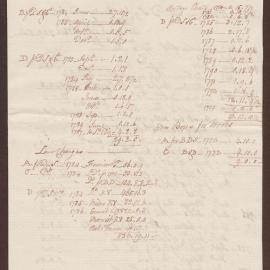 Calculation of balances and letter