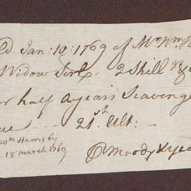 Receipt for Window Tax