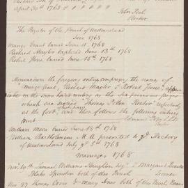 Transcripts of Westmoreland Parish Registers