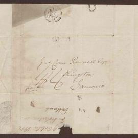 Envelope: To James Pownal, Kingston, Jamaica from [Lawyer] Lincoln's Inn Fields, London