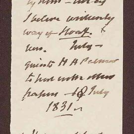 Letter from Fishguard signed Perkins