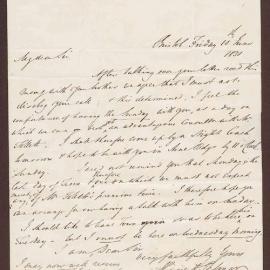 Letter to Benjamin Heywood Bright from H Palmer