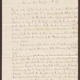 Document to Benjamin Heywood Bright from H. Palmer