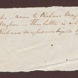 Note. Re: Elizabeth Hughes - niece to Richard Meyler - daughter of Francis Meyler