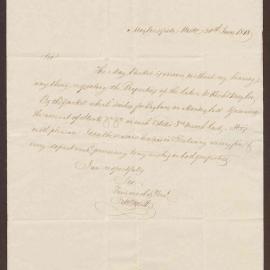 Letter to James C. Pownall, St. Andrew's from E. Smith, Meylersfield, West[morelan]d
