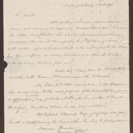 Letter to James C. Pownall, St. Andrew's from E. Smith, Meylersfield Estate