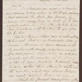 Letter to [E. Smith?] from J. C. Pownall, Kingston
