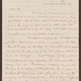 Letter to James C. Pownall, St. Andrew's from E. Smith, Meylersfield