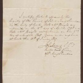 Re: Certificate of Burial of William Bright in 1798 and Mrs Bright in 1805