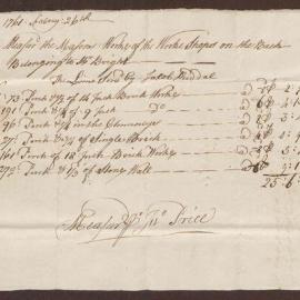 Account from J. Riddle