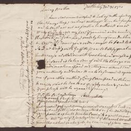 Letter to 'Loving Brother' from Anne Meyler