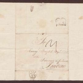 Letter to Henry Bright from Lowbridge Bright