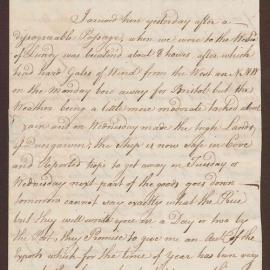 Letter to Henry Bright from Lowbridge Bright, Cork