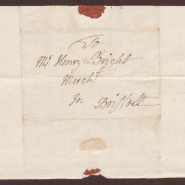 Letter to Henry Bright from Henry Jones