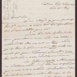 Letter to B[enjamin] H[eywood] Bright Esq. from Mr. Thomas Rodd, bookseller, London