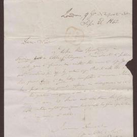 Letter to B[enjamin] H[eywood] Bright Esq. from Mr. Thomas Rodd, bookseller, London