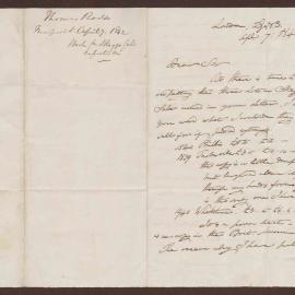 Letter to B[enjamin] H[eywood] Bright Esq. from Mr. Thomas Rodd, bookseller, London