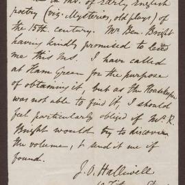 Note [possibly to Robert Bright] from J.O. Halliwell