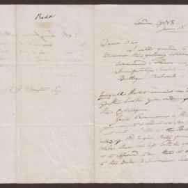 Letter to B[enjamin] H[eywood] Bright Esq. from Mr. Thomas Rodd, bookseller, London
