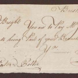 Note to Mr. Allen Bright