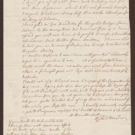 Letter to Henry Bright, St Christopher's, West Indies, from Richard Meyler, Bristol