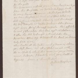 Letter to Henry Bright, St Christopher's, West Indies, from Richard Meyler, Bristol