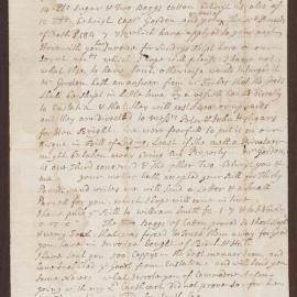 Letter to Henry Bright, St Christopher's, West Indies, from Richard Meyler, Bristol
