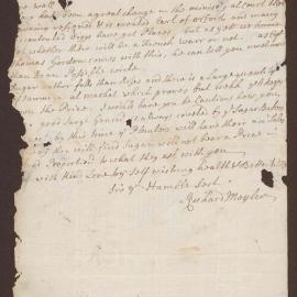 Letter to Henry Bright from Richard Meyler, Bristol