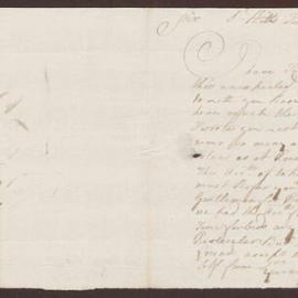 Letter to Richard Meyler, Bristol, from Henry Bright, St. Kitt's, West Indies