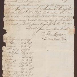 Letter to Henry Bright from Jeremiah Meyler, Bristol