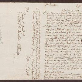 Letter to Richard Meyler, Bristol, from Sarah Cott (nee Meyler), Lynn