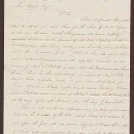Letter to Lowbridge Bright from David Duncomb, Kingston, Jamaica