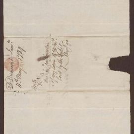 Letter to Lowbridge Bright from David Duncomb, Kingston, Jamaica