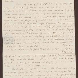Letter to Lowbridge Bright, Bristol, from David Duncomb, Muff Castle, St. Andrews, Jamaica