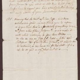 Letter to William Savage and David Duncomb from Lowbridge Bright