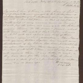 Letter to David Duncomb, executor for Nathaniel Milward, from John McMillan