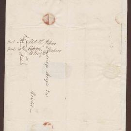Cover of letter to David Duncomb