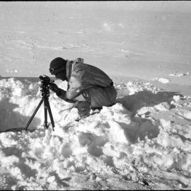 Frederick Chapman with theodolite on journey to rescue Courtauld