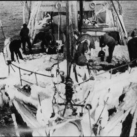 The Aurora covered in ice