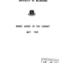 Books  added to the Library May 1969