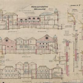 New City Baths Melbourne Drawing no. 7 Clerk of works copy