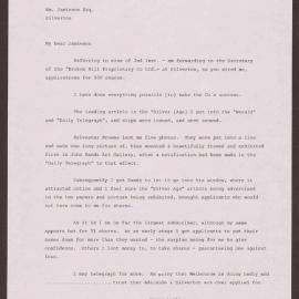 Letter to Wm. Jamieson Esq. from C.J. Buckland