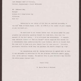 Letter to Wm. Jamieson Esq. from H. Byron Moore & MacLeod