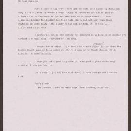 Letter to Jamieson from Wm Johnson