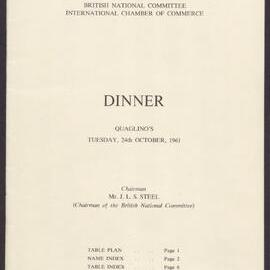 British National Committee of the International Chamber of Commerce, 1961-1962, File 1