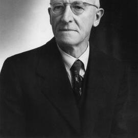 Portrait of  Professor Ernst J. Hartung, Professor of Chemistry, University of Melbourne.