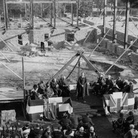 Laying of the foundation stone ceremony 19th May 1938, School of Chemistry, University of Melbourne.