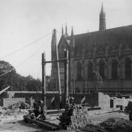 Chemistry Building under construction in 1938, University of Melbourne.