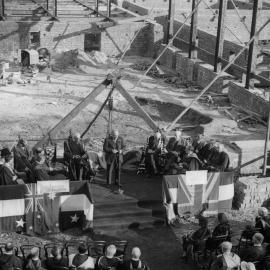 Laying of the foundation stone ceremony 19th May 1938, School of Chemistry, University of Melbourne.
