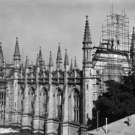Wilson Hall, University of Melbourne, following its destruction by fire.